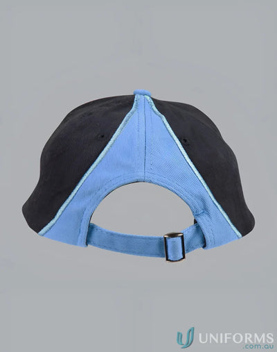 Black and blue spider cap styled as a baseball cap perfect for uniforms