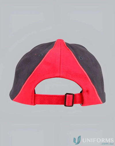 Gray and red baseball cap perfect for uniforms or a stylish spider cap look