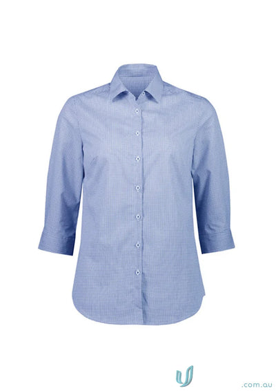 Beaumaris Ladies 3Q Shirt with grid check pattern bristol shirt valiant in style