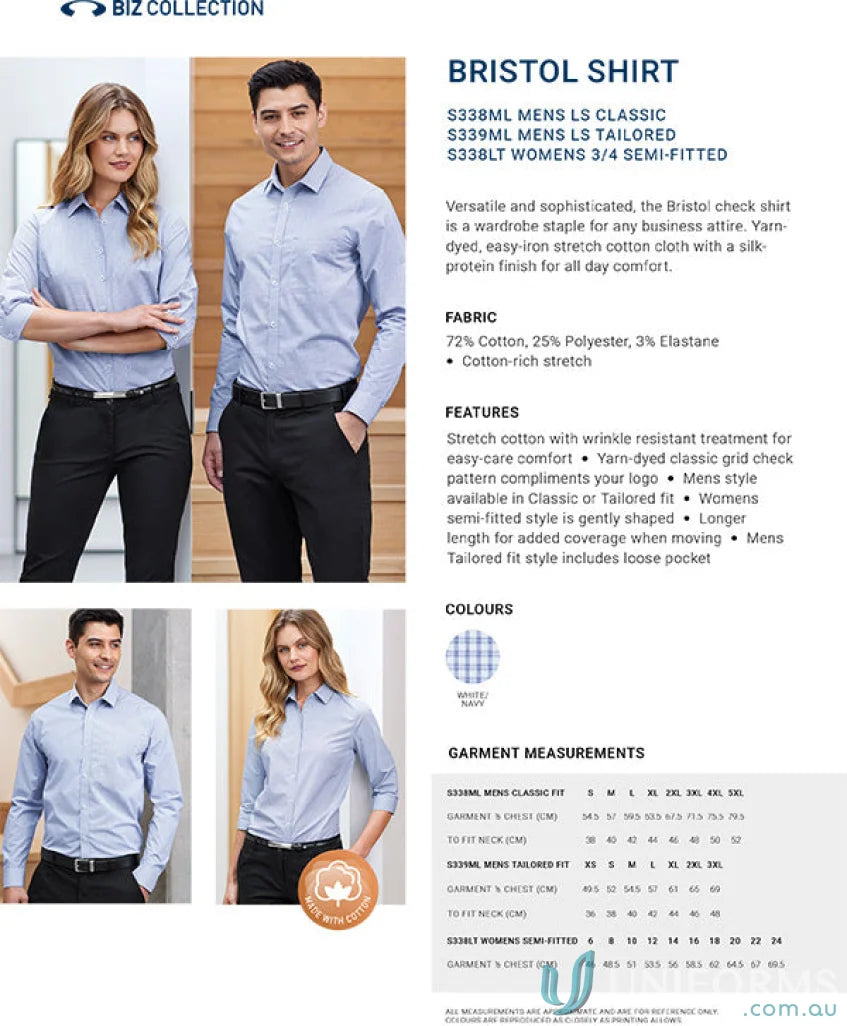 Bristol Tailedored long sleeve shirt from our collection Bristol tailored perfect blend