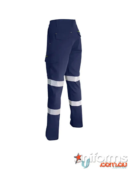 Navy blue Bio-Motion Segment Taped Cargo Pants with reflective stripes for enhanced visibility