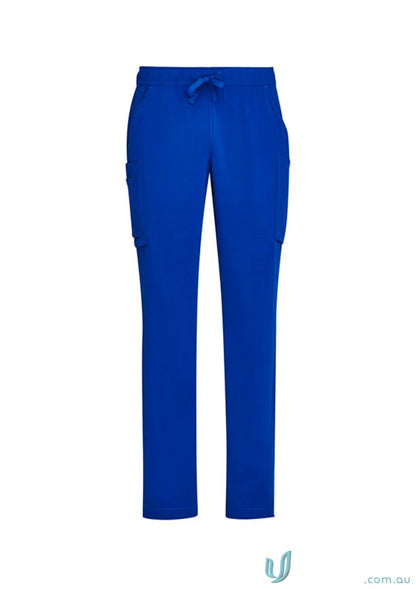 Blue drawstring Biz Avery Straight Leg Scrub Pant for men’s Biz Care style