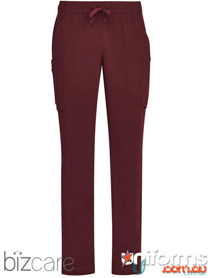 Maroon Avery Straight Leg Scrub Pant for Biz Care Men’s with cargo style comfort