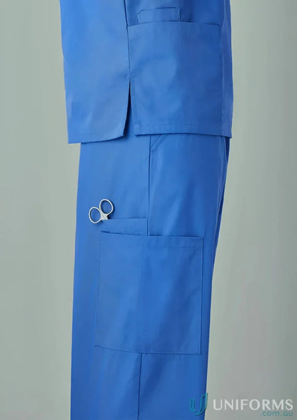Blue medical scrubs with scissors from h10610 Biz Collection classic scrub pant unisex cargo scrub