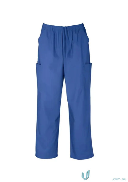 Blue drawstring Biz Classic Scrub Pant from the H10610 Biz Collection unisex cargo scrub