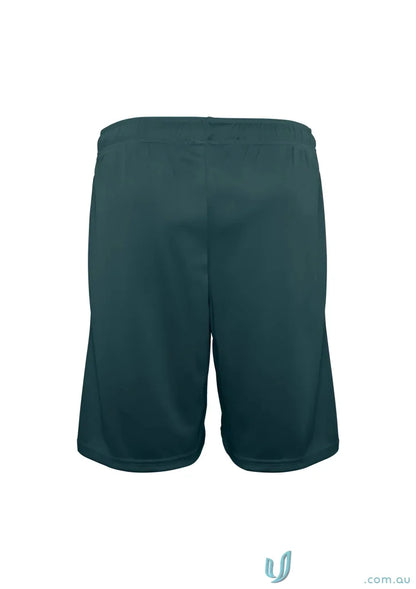 Kids stay comfortable in dark green Biz Collection Kids Bizcool Shorts made of breathable polyester mesh