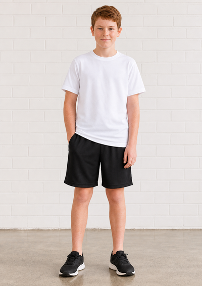 ST2020B BIZ COOL Kids Shorts in Black for school sport and team uniforms