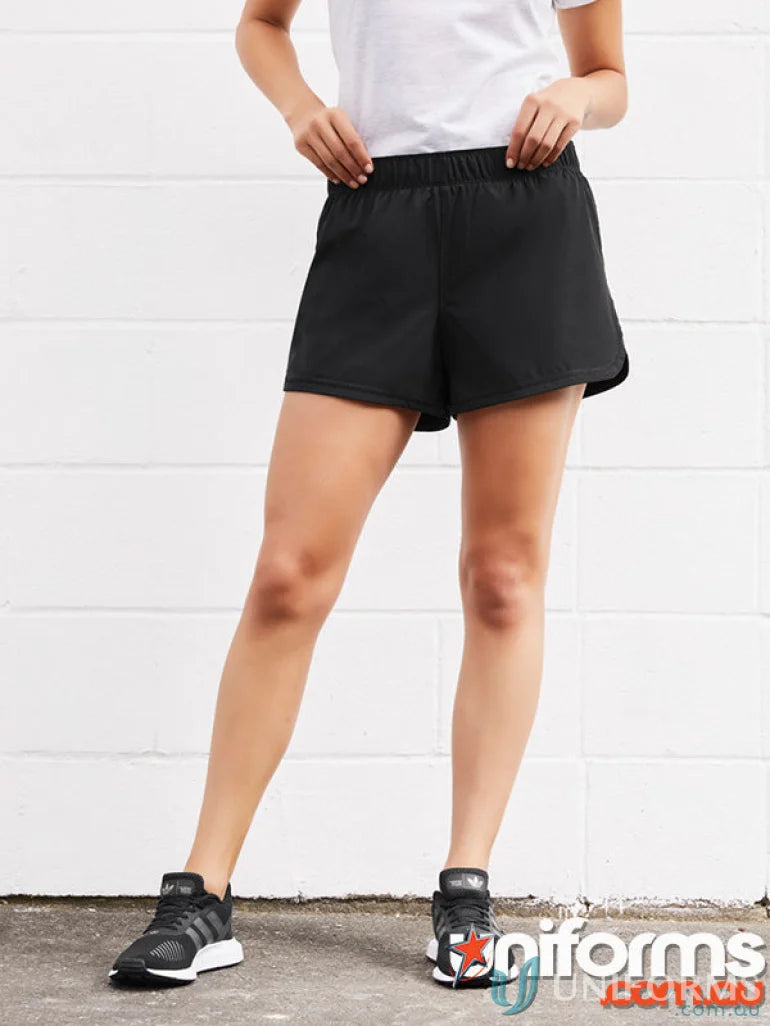 Black Black athletic shorts from Biz Collection Women’s Tactic Shorts st512l collection