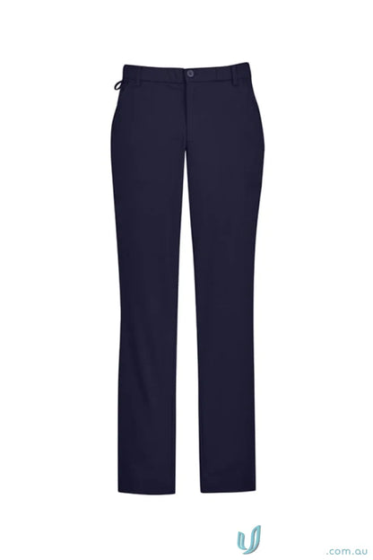 Dark blue Biz Comfort Waist Flat Front Pant with comfort waist flat design, CL958ML
