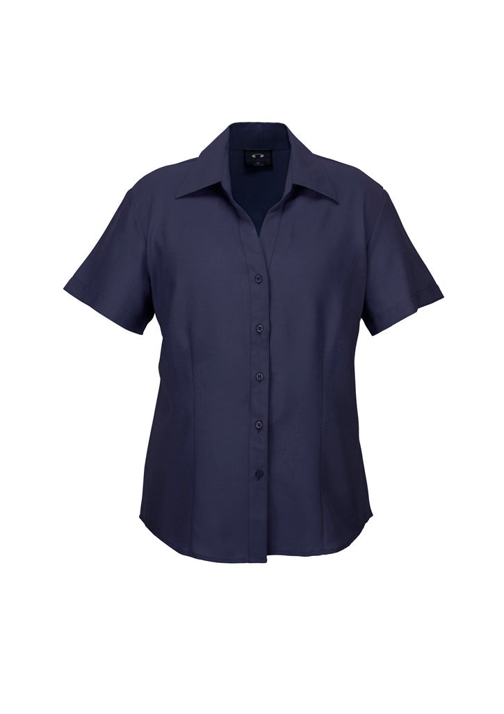 Biz Ladies Plain Oasis SS Shirt - Navy / 06 - shirts