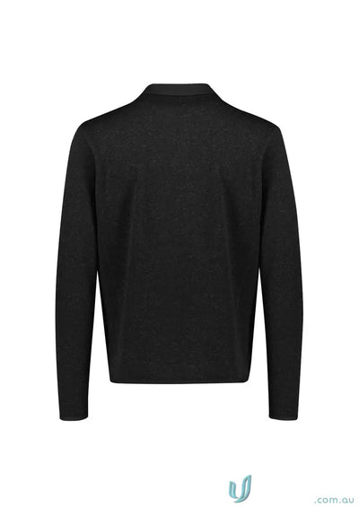 Black men’s nova zip long-sleeved jumper, perfect winter workwear piece