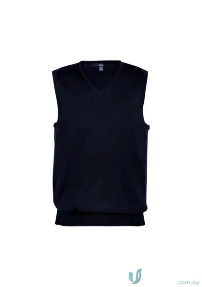 Navy blue Milano knit vest from Biz Collection Milano made with soft Merino wool