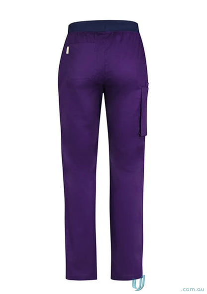 Purple Riley Straight Scrub Pant with cargo pocket, perfect straight leg scrub style