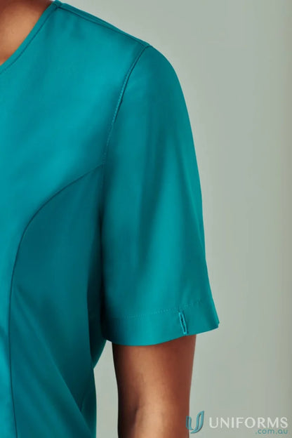 Teal Bizcare Avery Round Neck Scrub Top for women’s Avery Round collection