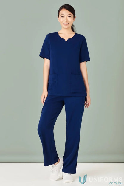 Navy blue Bizcare Avery Straight Leg Scrub Pant CSP944LL for medical professionals