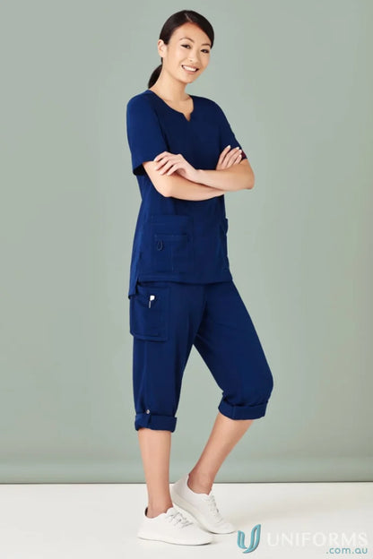 Navy blue Bizcare Avery Straight Leg Scrub Pant CSP944LL for professional leg scrub pant style