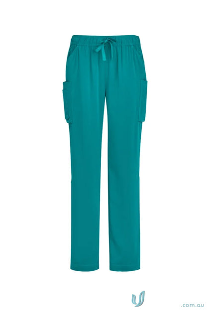 Teal Bizcare Avery Straight Leg Scrub Pant CSP944LL Drawstring Leg Scrub Pant