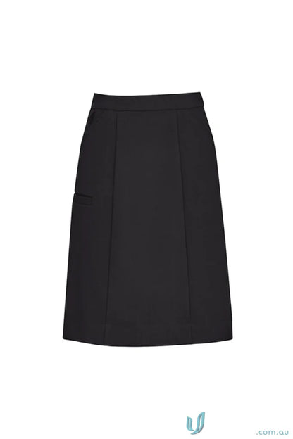 Black knee-length waist cargo skirt from Bizcare Women’s Comfort Waist collection