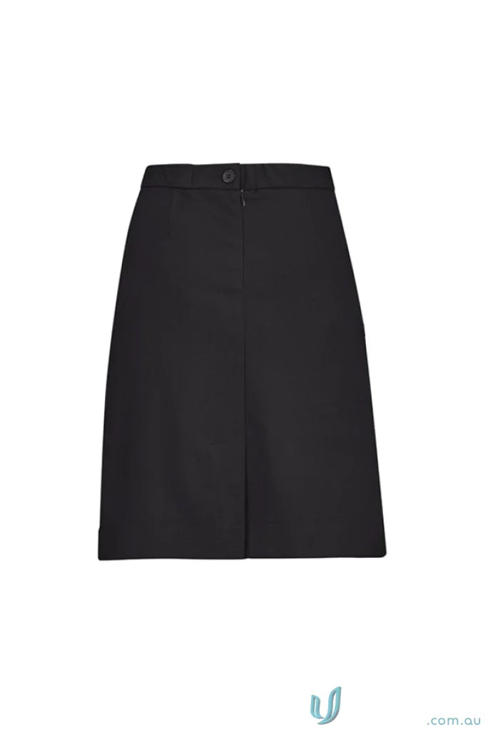 Black knee-length waist cargo skirt from Bizcare women’s comfort waist collection