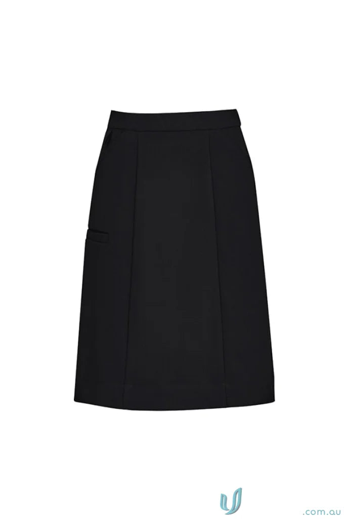 Black pleated waist cargo skirt from Bizcare women’s comfort waist collection