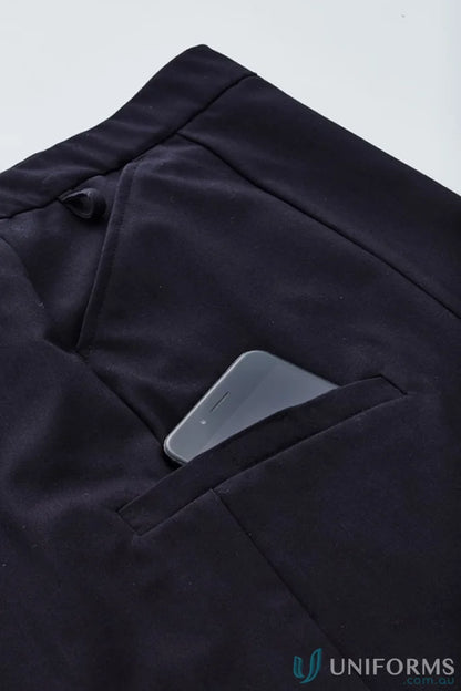 Dark trousers with phone in pocket for Bizcare women’s comfort waist cargo skirt style