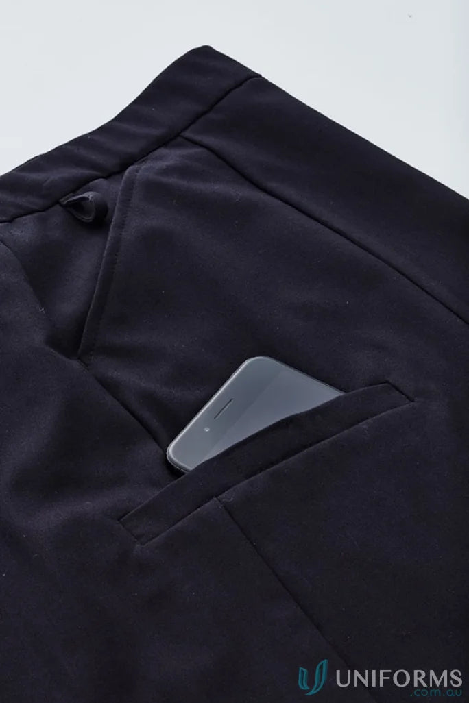 Dark trousers with phone in pocket for Bizcare women’s comfort waist cargo skirt style