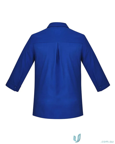 Bizcare Women’s Florence royal blue tunic with back pleat and easy stretch sleeve shirt