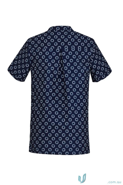 Navy blue patterned short-sleeved daisy print tunic from Bizcare women’s daisy collection