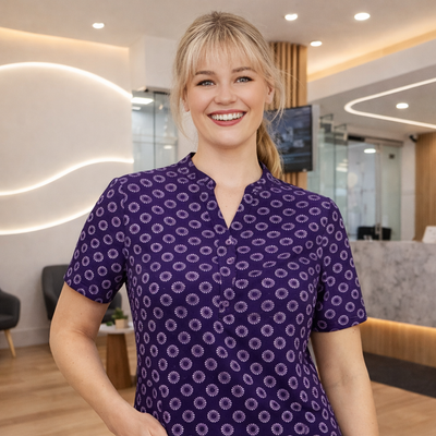 Easy Stretch Daisy Print Tunic