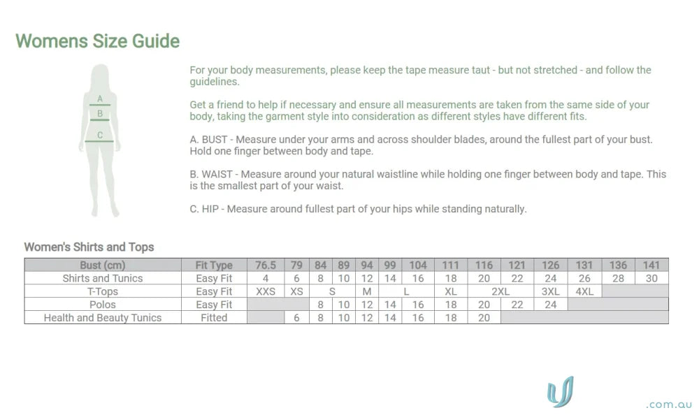 Women’s clothing size guide for Bizcare Women’s Daisy Daisy Print Tunic with easy stretch daisy