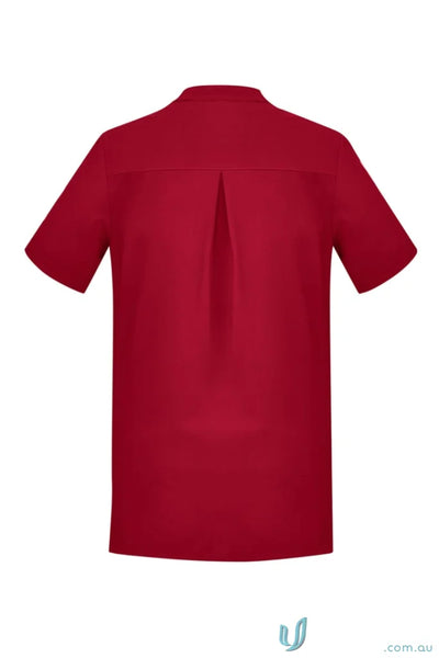 Red short-sleeved shirt from Bizcare Florence Plain Tunic CS949LS for women