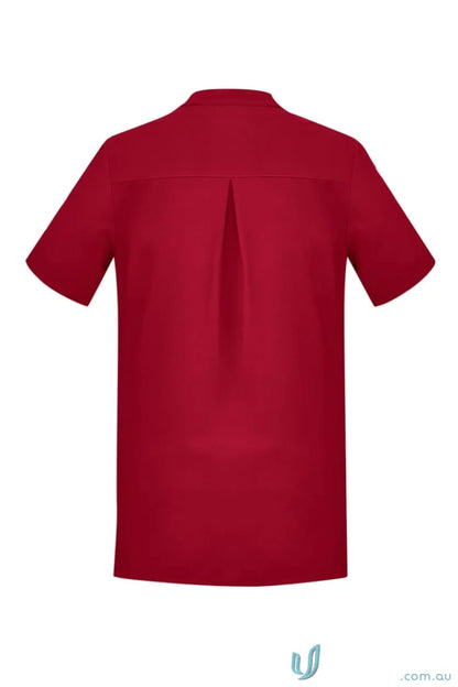 Red short-sleeved shirt from Bizcare Florence Plain Tunic CS949LS for women