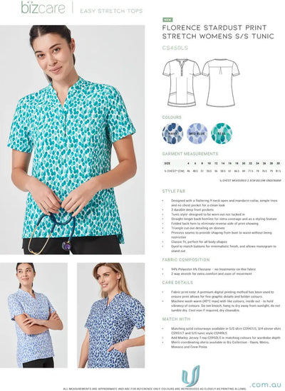 Florence Stardust Print Tunic by Bizcare Women’s Florence, stylish stardust print tunic