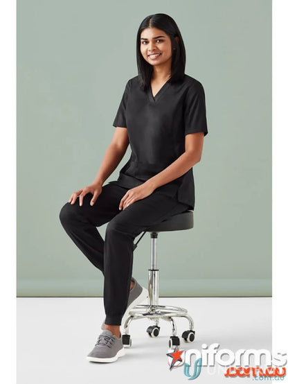 Black Bizcare Women’s Riley Slim Leg Scrub Pant for comfy medical wear