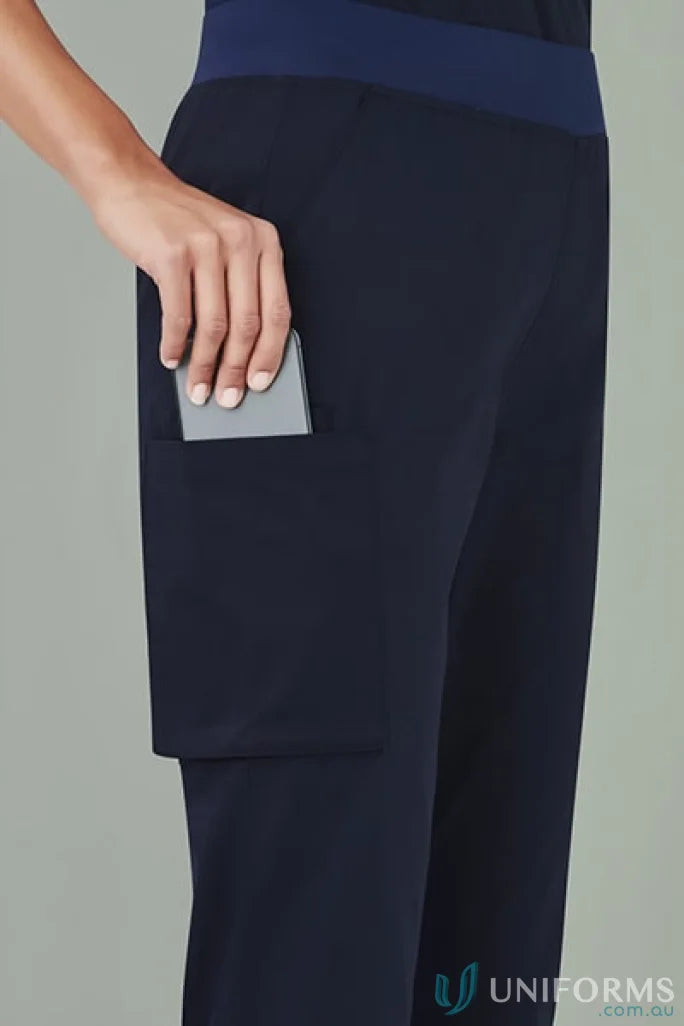 Navy blue Riley Slim Leg Biz Care Women’s scrub pant from Bizcare Women’s collection