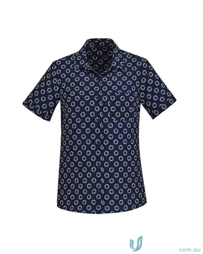 Bizcare Stretch Daisy Print SS Shirt with florence daisy pattern and effortless style