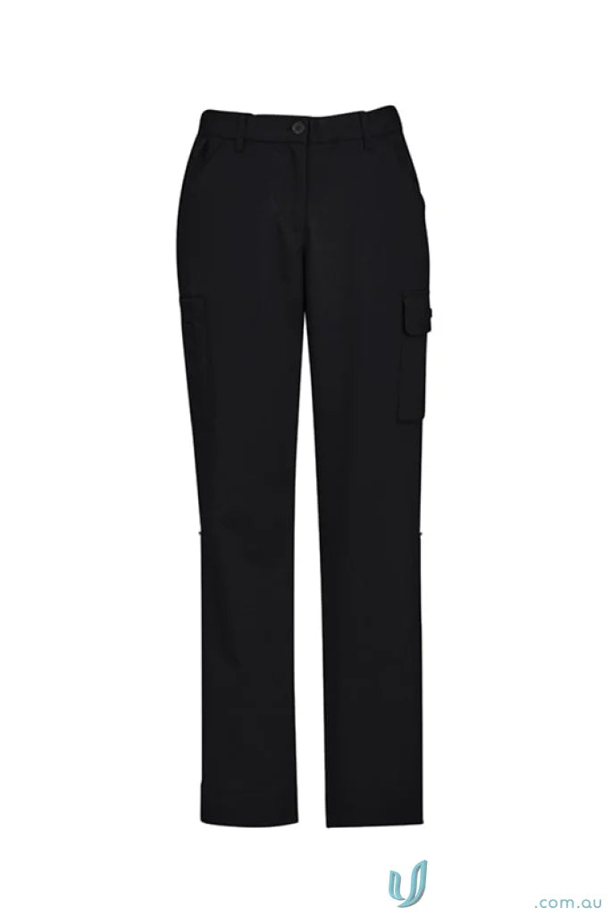 Black cargo pants with multiple pockets from Bizcare Women’s Comfort Waist Cargo for ultimate workwear