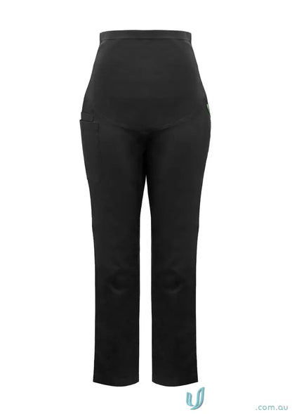 Black maternity scrub pant with wide elastic waistband from Bizcare Womens Rose Maternity collection