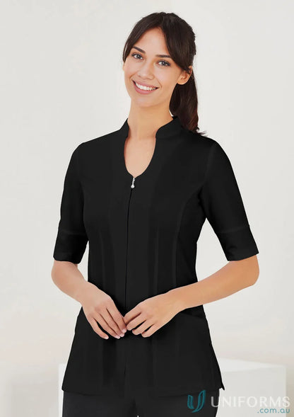 Black women’s Bliss Tunic with stretch fabric and DuPont™ Teflon® stain release