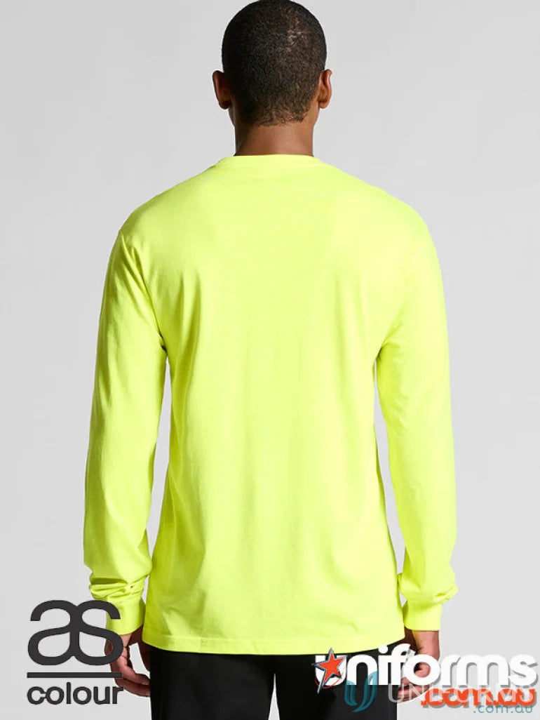Neon yellow long-sleeved work uniform shirt for printing techniques in uniforms