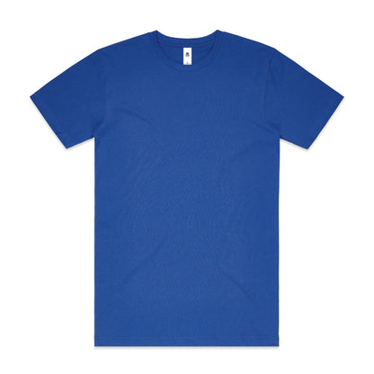 Royal blue t-shirt with short sleeves and a crew neck, made of cotton.