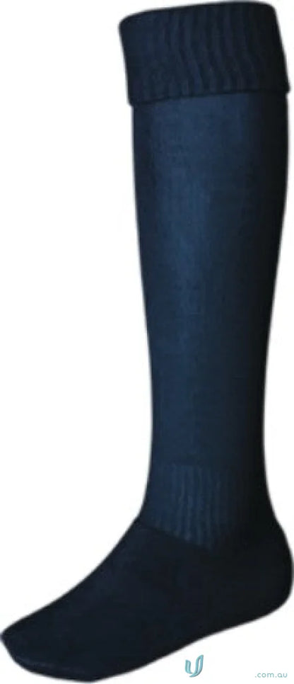 Dark blue Bocini Sports Socks with ribbed cuff for comfortable shoe size fit