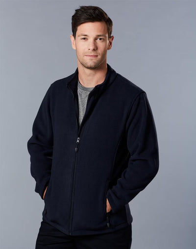 Bonded Polar Jacket navy blue zip-up frost fleece with micro bonded polar texture