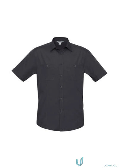 Mens Bondi SS Shirt with short sleeves and all-day comfort in dark gray