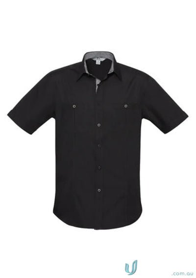 Black short-sleeve Bondi SS shirt for mens Bondi style and all-day comfort