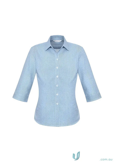 Light blue Boronia Ladies 3Q Shirt, perfect for ladies Ellison and Biz Collection styles