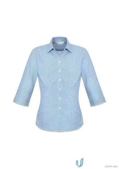 Light blue Boronia Ladies 3Q Shirt, perfect for ladies Ellison and Biz Collection styles