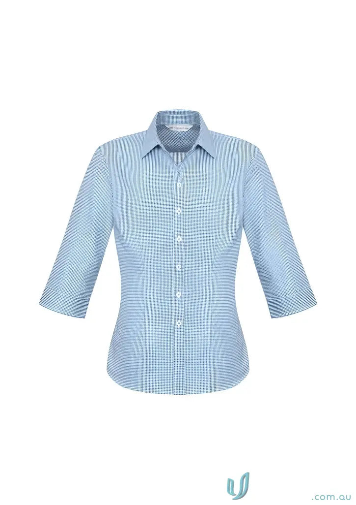 Light blue Boronia Ladies 3Q Shirt, perfect for ladies Ellison and Biz Collection styles
