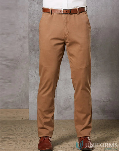 Brown Boston Chino Pants with belt from Spirit Boston M9380 Men’s Boston collection