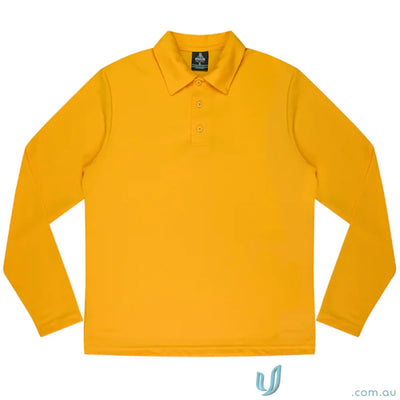 Kids comfortable yellow long-sleeved Polo shirt from Botany Kids Polo uniform collection
